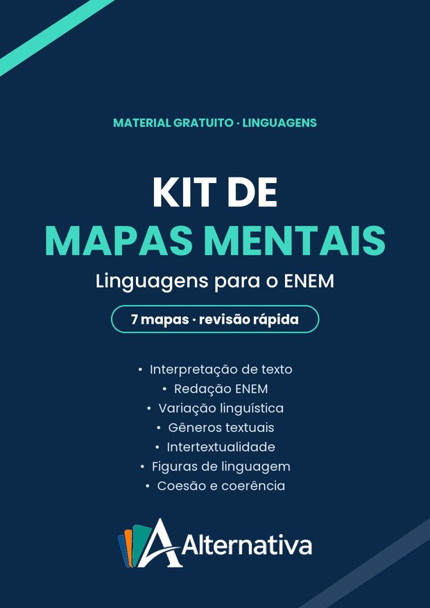 Capa do Kit de Mapas Mentais de Linguagens para o ENEM