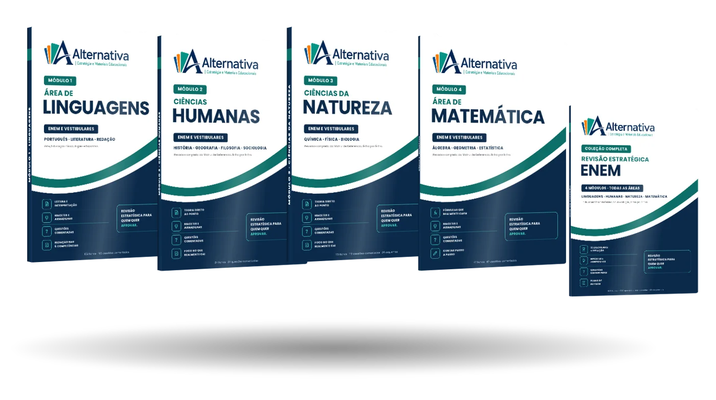 Os 4 módulos da Coleção Revisão Estratégica ENEM